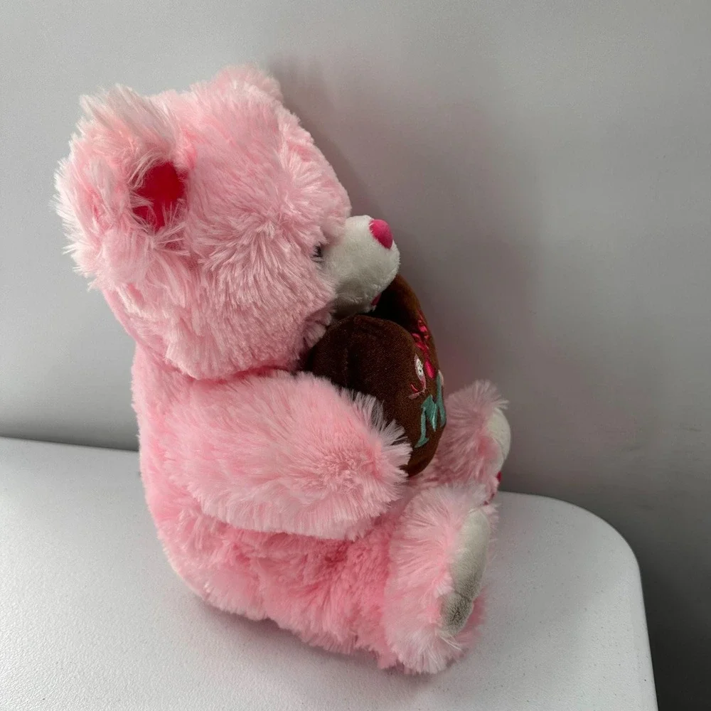 Mothers Day Plush Pink Teddy Bear Dan Dee Heart Chocolate Rose Gift Set Best Mom